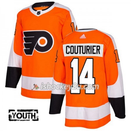 Børn NHL Philadelphia Flyers Trøje Sean Couturier 14 Adidas 2017-2018 Orange Authentic
